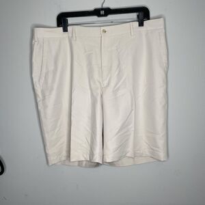 Peter Millar Shorts Mens 38 Khaki Golf Performance Stretch Stag Logo Casual